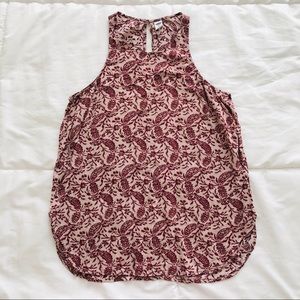 OLD NAVY Burgundy Print Tank